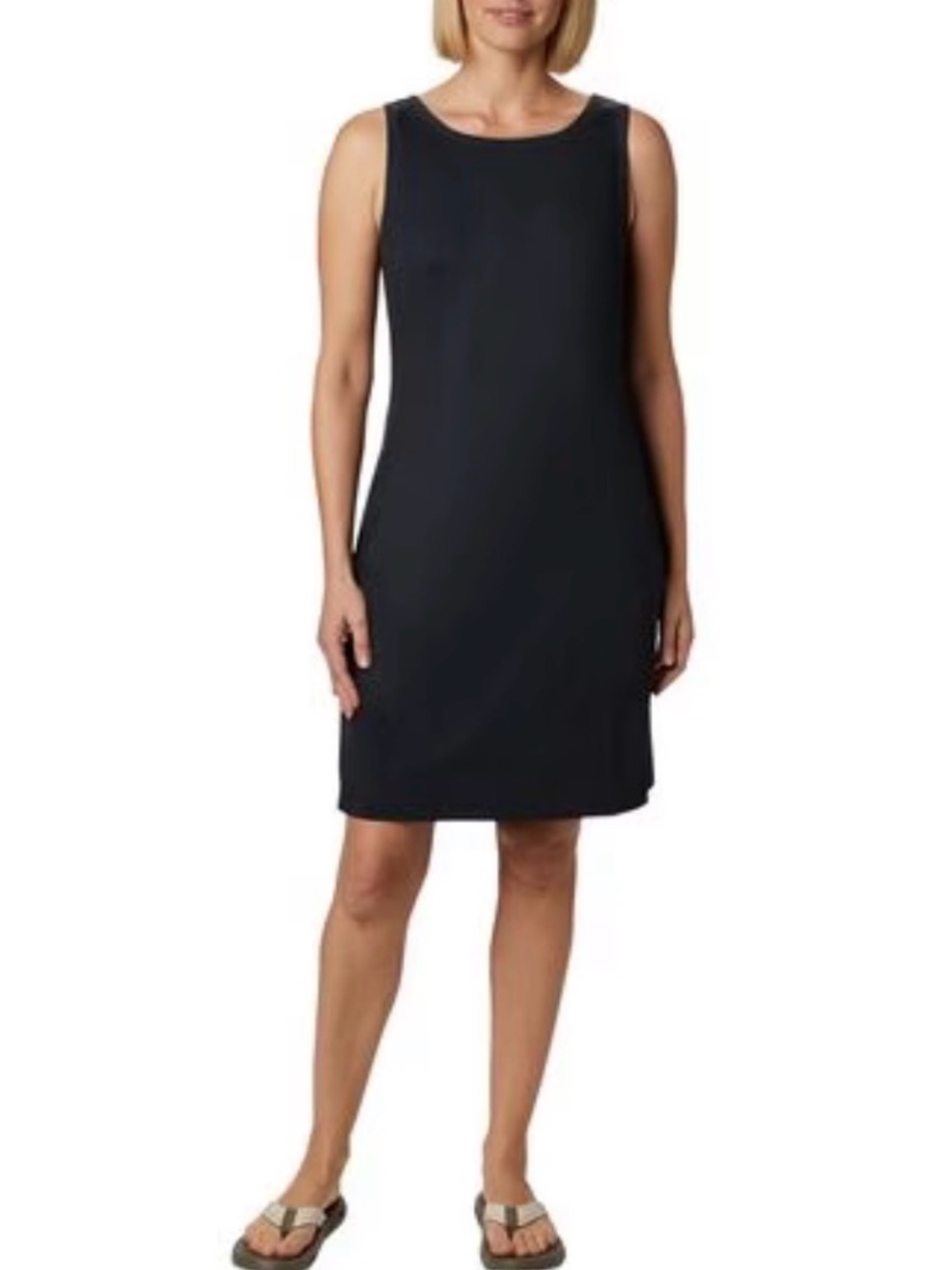 Columbia Black Sleeveless Midi Shift Dress